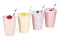 Four Flavors of Fruit Yogurt Smoothies