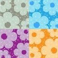 Four floral background