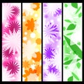 Four floral banners Royalty Free Stock Photo