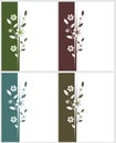 Four floral cards Royalty Free Stock Photo