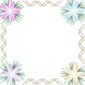 Four Flowers Abstract Frame (Square Frame Edge for Social Media) - Background