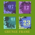 Four flyers in grunge style for business or entertainment cube.