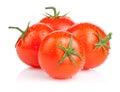 Four fresh juicy tomato with water droplets Royalty Free Stock Photo