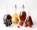 Four fruit vinegars Royalty Free Stock Photo