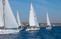 Four fully crewed yachts out sailing