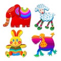 Four funny toys Royalty Free Stock Photo