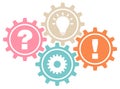 Four Gears Question Work Idea And Answer Retro Colors
