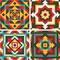 Four geometric pattern. Royalty Free Stock Photo
