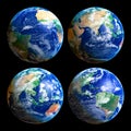 Four Globes Royalty Free Stock Photo