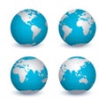 Four globes Royalty Free Stock Photo