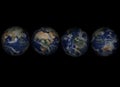 Four Globes001 Royalty Free Stock Photo