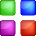 Four glossy web icons