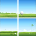 Four golf backgrounds