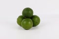 Four green Limettes Royalty Free Stock Photo