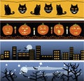 Four Halloween Banners Royalty Free Stock Photo
