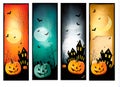 Four Halloween banners. Vector Royalty Free Stock Photo