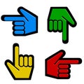 Four hand cursors