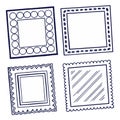 Four hand drawn doodle frames on transparent background Royalty Free Stock Photo