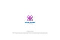 Four Hand Together for Charity, Diversity, Unity, Teamwork or Foundation Logo Design Vector