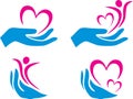 Four health care symbols for logo