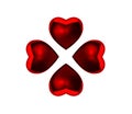 Four of hearts playing card suits valentine medicine medicinal