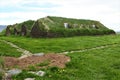 Four historic  turf-houses  of Glaumbaer in Icland Royalty Free Stock Photo