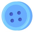 Four hole button. Cartoon sewing accessory icon