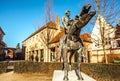 Four horsemen of Apocalypse statue in Bruges, Belgium