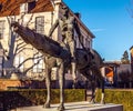 Four horsemen of Apocalypse statue in Bruges, Belgium