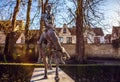 Four horsemen of Apocalypse statue in Bruges, Belgium