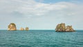 Four of hundreds small uninhabited karst rocky islands