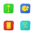 Four Icons in Handdrawn Style