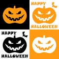 Four icons of pumpkins