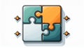 illustrated puzzle Royalty Free Stock Photo