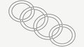 Four Interlocking Rings Symbolizing Unity, vector design Generative AI Royalty Free Stock Photo