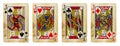 Four Jacks Vintage Playing Cards - isolated