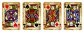 Four Jacks Vintage Playing Cards - isolated Royalty Free Stock Photo