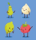 four kawaii healthy food