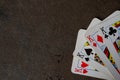 Four kings. Playing cards Royalty Free Stock Photo