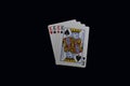 Four kings poker hand Royalty Free Stock Photo