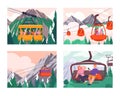 Four Landscape Cableway Color Concept Set