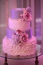 Four-layer wedding cake