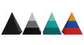 Four layered pyramids isolated on a transparent background Royalty Free Stock Photo