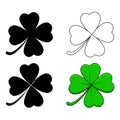Four Leaf Clover Design Isolated On White Background