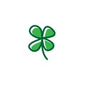 Four-leaf clover doodle icon, vector illustration