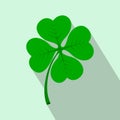 Four leaf clover flat icon Royalty Free Stock Photo