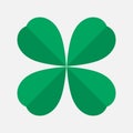 Four leaf clover green icon symbol Royalty Free Stock Photo