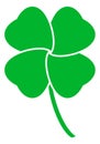 Four leaf clover icon. Green luck symbol Royalty Free Stock Photo