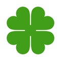 Four Leaf Clover Icon. Saint Patrick Symbol