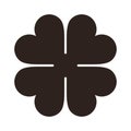 Four Leaf Clover Icon. Saint Patrick Symbol